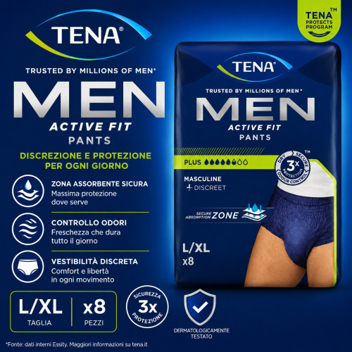 Tena men pants active fit grev l/xl