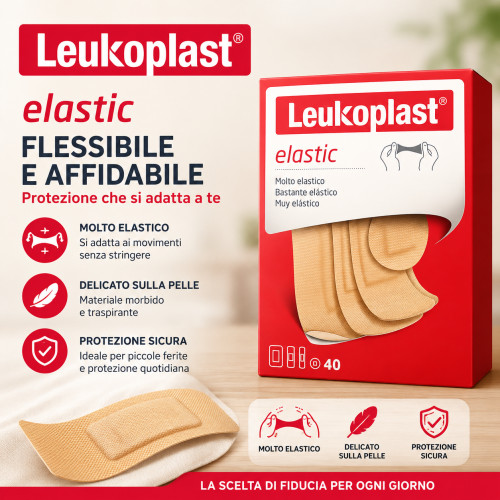 Leukoplast elastic 40 pezzi assortiti
