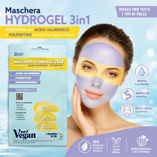 2easy hydrogel mask idratante e rimpolpante blu
