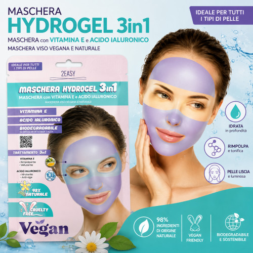 2easy hydrogel mask tonificante e idratante viola