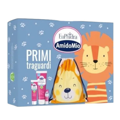 Euphidra cofanetto primi traguardi doccia shampoo 2in1 250 ml + crema idratante 50 ml + stick labbra 4,5 g