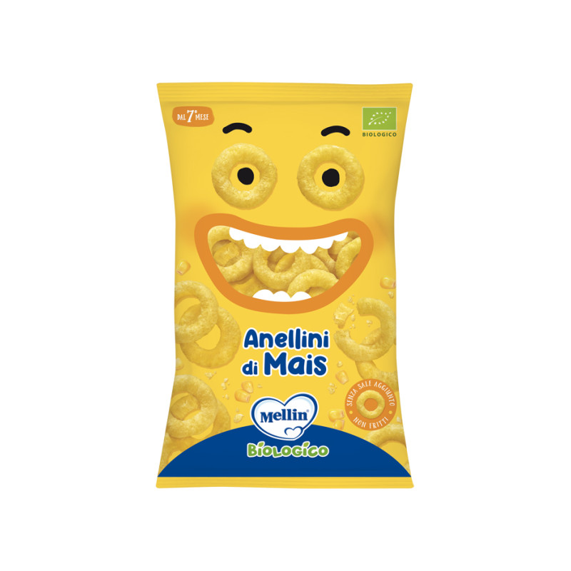 Mellin snack bio anellini mais 15 g
