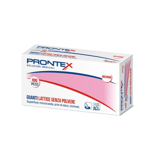 Prontex guanto in lattice senza polvere medio 100 pezzi