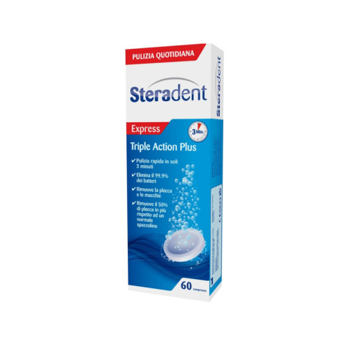 Steradent triple action plus 60 compresse pulenti