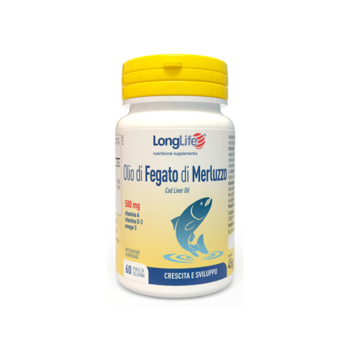 Longlife olio fegato merluzzo 500 mg 60 perle in gelatina