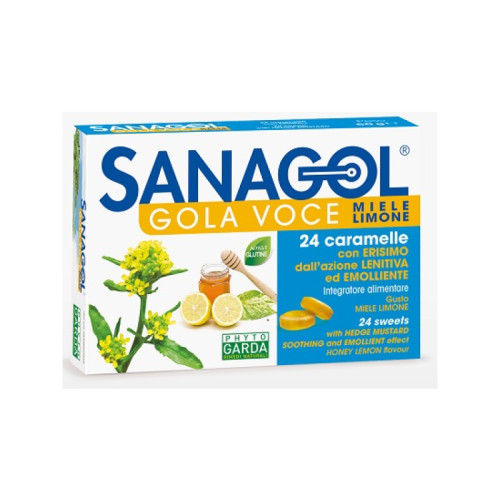 Sanagol gola voce miele limone 24 caramelle