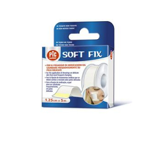 Cerotto in rocchetto pic soft fix tessuto non tessuto 2,5x914 cm in dispenser 1 pezzo
