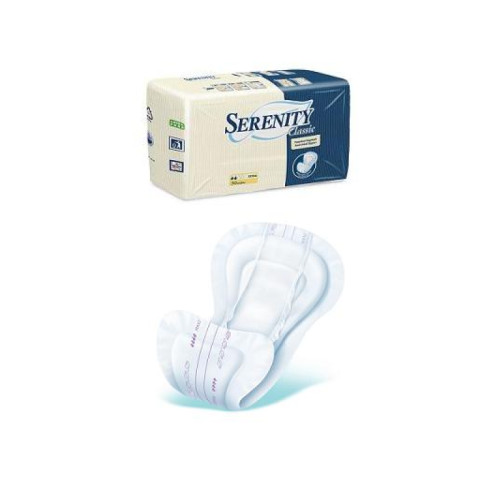 Pannolone per incontinenza serenity sagomato maxi in tessuto non tessuto 30 pezzi