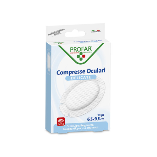 Compressa oculare con garza antiaderente 6,5x9,5 cm 10 pezzi profar
