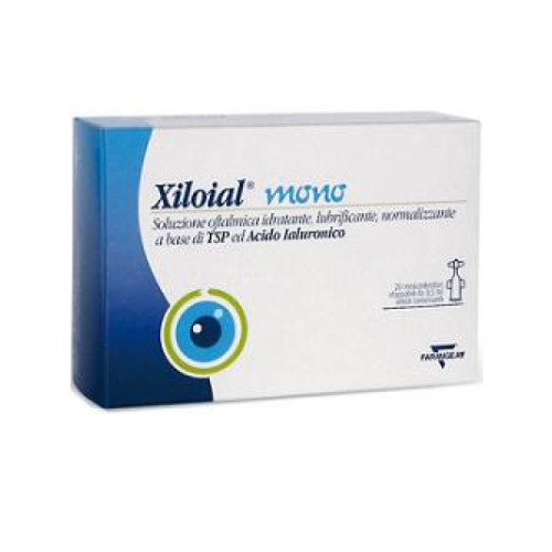 Soluzione oftalmica idratante lubrificante xiloial 20 monodose da 0,5ml
