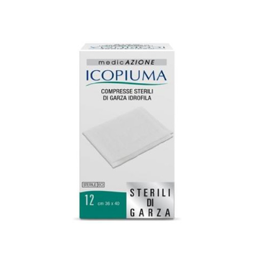 Icopiuma garza compressa idrofila 36x40cm 12 pezzi