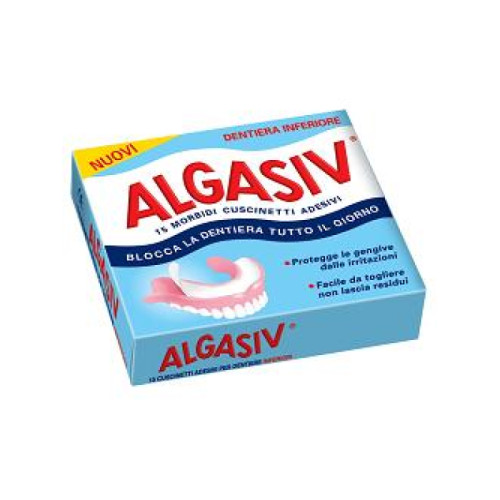 Algasiv adesivo per protesi dentaria inferiore 15 pezzi