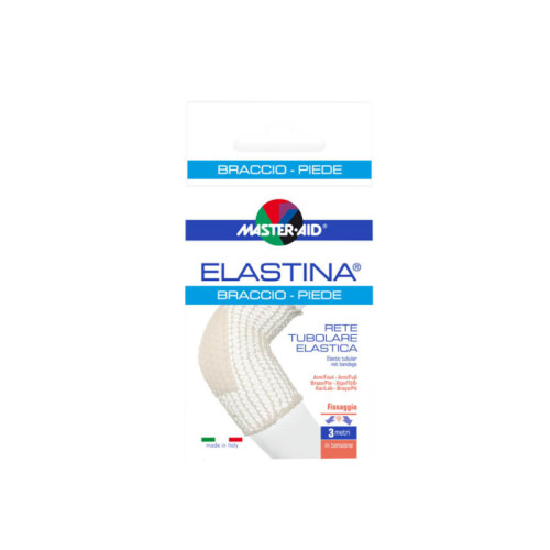 Rete tubolare elastica ipoallergenica master-aid elastina braccio/piede 3 mt in tensione calibro 4 cm