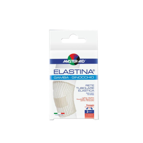 Rete tubolare elastica ipoallergenica master-aid elastina gamba/ginocchio 3 mt in tensione calibro 5 cm