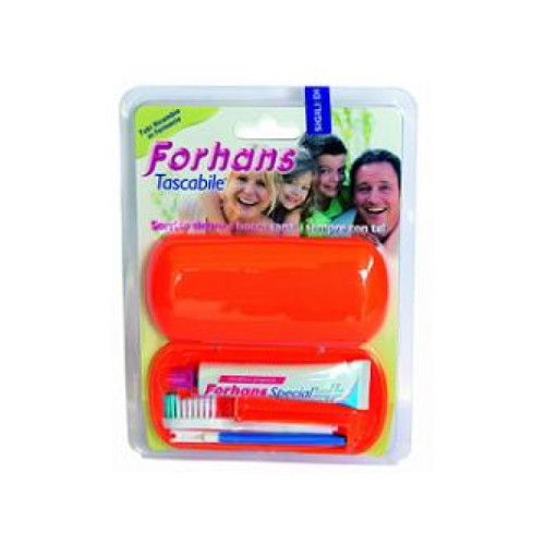 Forhans travel kit tascabile composto da spazzolino da viaggio + forhans special pasta dentifricia tubetto 12,5 ml