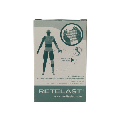 Rete tubolare retelast elastica pretagliata bianca baby ombelicale 4 pezzi