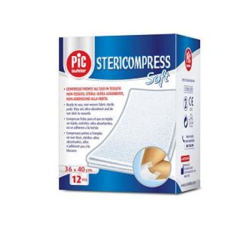 Garza stericompress soft xl tnt 36x40cm 12 pezzi