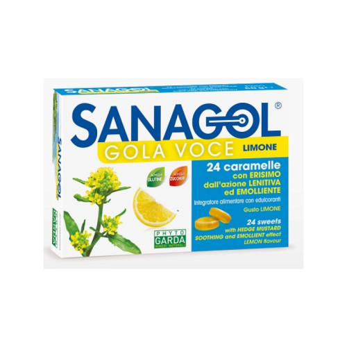 Sanagol gola voce senza zucchero limone 24 caramelle