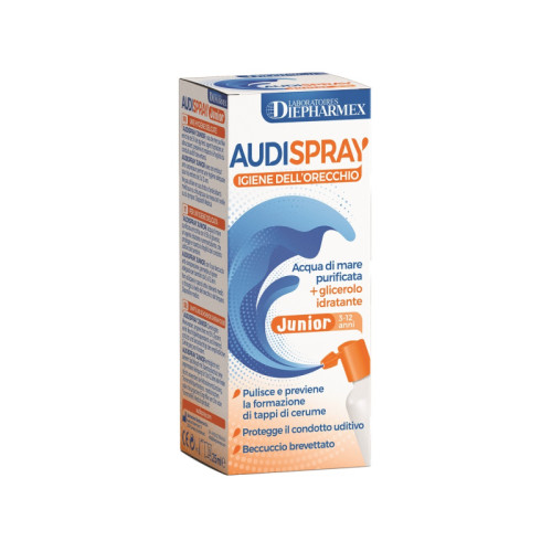 Soluzione di acqua di mare ipertonico audispray junior igiene orecchio spray senza gas 25 ml