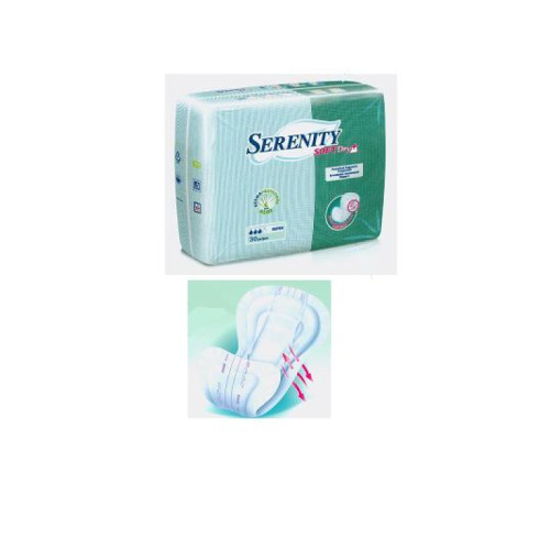 Pannolone per incontinenza sagomato serenity softdry+ aloe maxi 30 pezzi