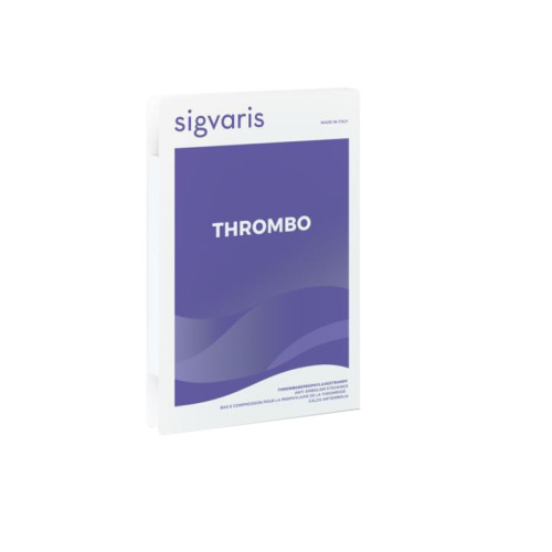 Sigvaris thrombo gambaletto lungo punta aperta bianco m