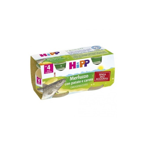 Hipp omogeneizzato merluzzo carote patate 2x80 g