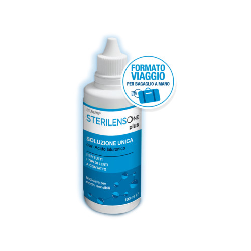 Soluzione unica sterilens one plus con acido ialuronico 100 ml