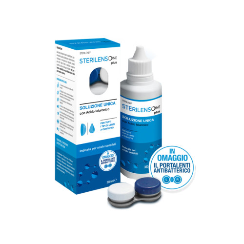 Soluzione unica sterilens one plus con acido ialuronico 380 ml