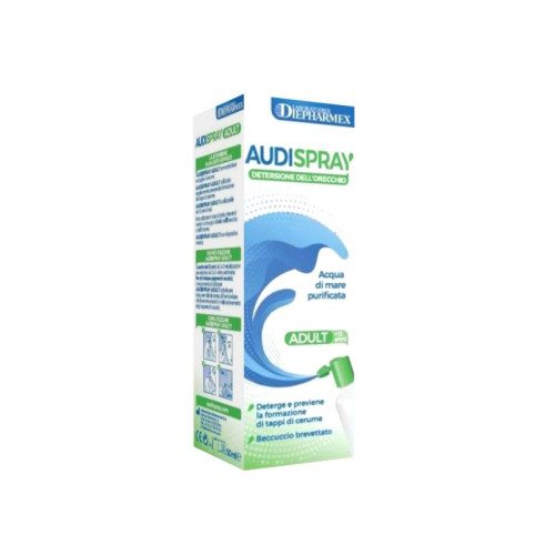 Soluzione di acqua di mare ipertonica audispray adult igiene orecchio spray senza gas 50 ml