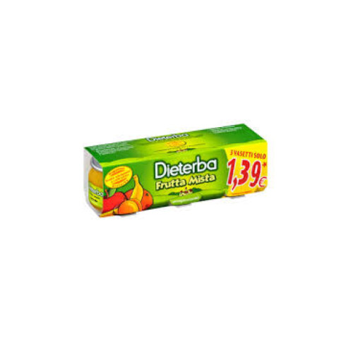 Dieterba omogeneizzato frutta mista 3 pezzi 80 g
