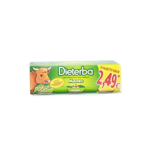 Dieterba omogeneizzato manzo 3 pezzi 80 g