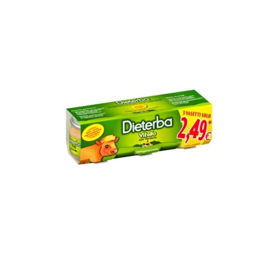 Dieterba omogeneizzato vitello 3 pezzi 80 g