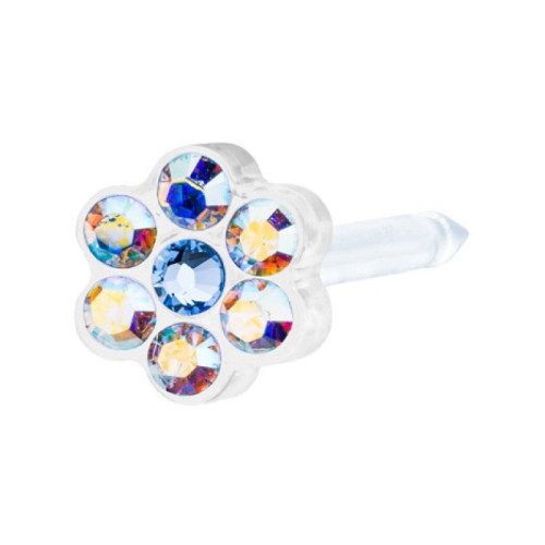 Blomdahl foralobo mp daisy 5mm rainbow/alexandrite