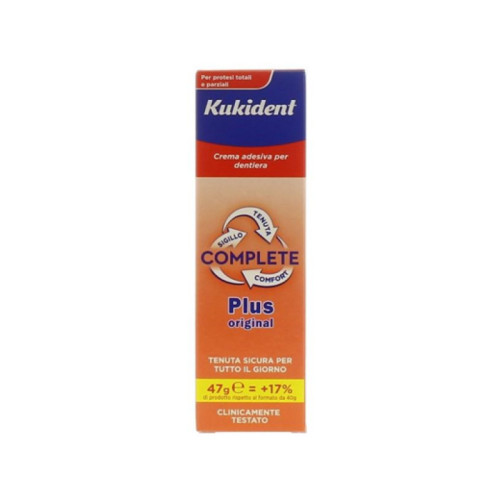 Kukident plus complete crema adesiva per protesi dentarie 47 g