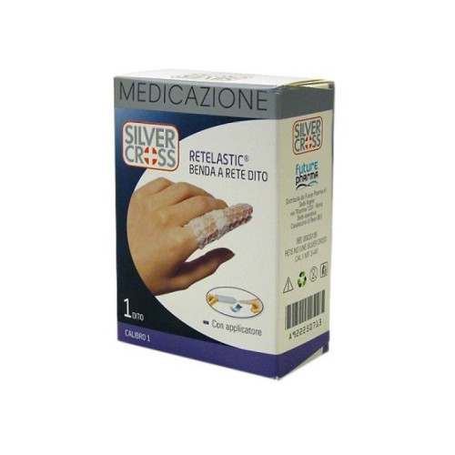 Benda silver cross retel dito calibro 1 pezzo