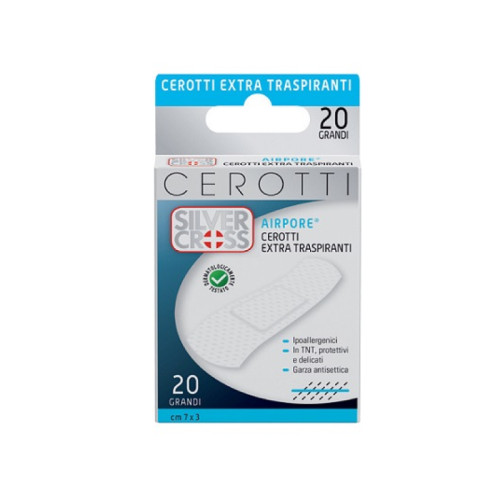 Cerotto silver cross airpore grande 20 pezzi
