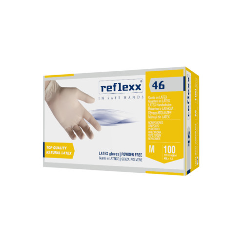 Reflexx 46 guanto in lattice senza polvere monouso non sterile m 100 pezzi