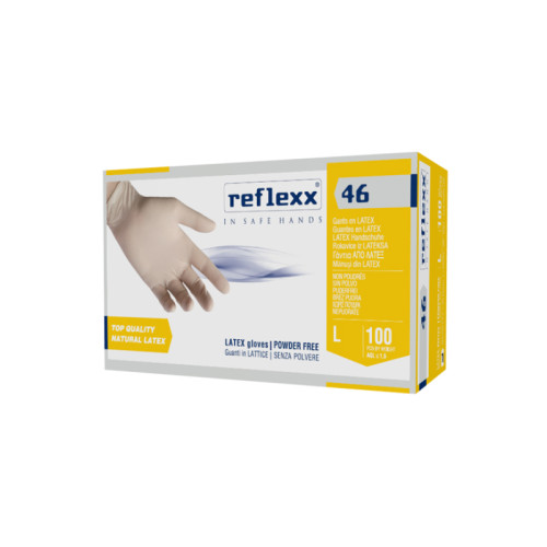 Reflexx 46 guanto in lattice senza polvere monouso non sterile l 100 pezzi