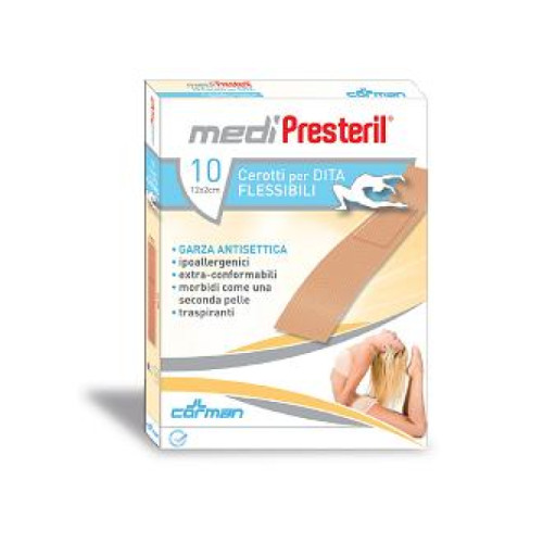 Cerotto per dita medipresteril flessibile 12x2cm 10 pezzi