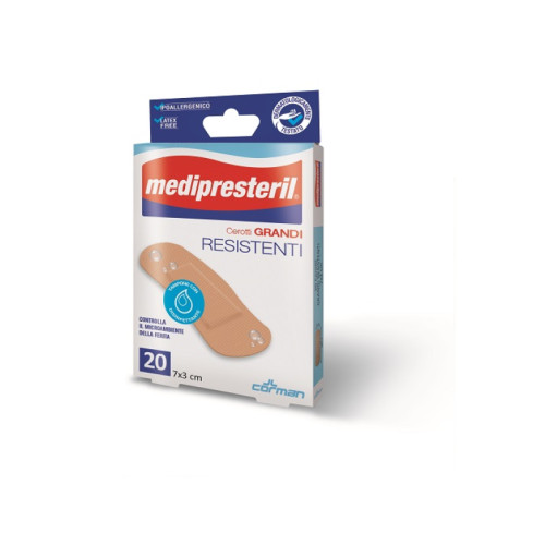 Cerotto medio medipresteril resistente 7x2cm 20 pezzi