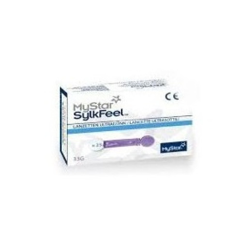 Lancette pungidito mystar sylkfeel lancets 33 gauge 25 pezzi