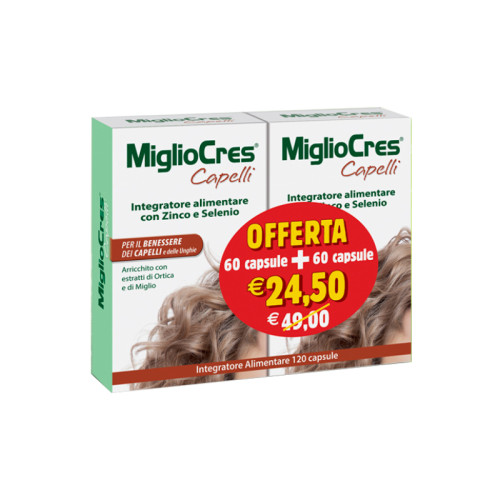 Migliocres capelli 60 capsule + 60 capsule promozione