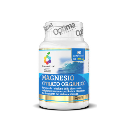 Colours of life magnesio citrato organico 60 compresse 1200 mg