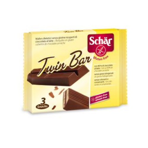 Schar twin bar wafers ricoperti di cioccolato al latte 3 pezzi da 21,5 g