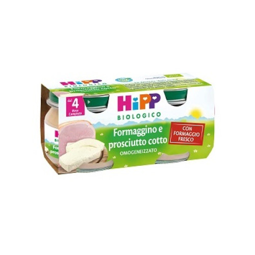 Hipp bio omogeneizzato formaggino prosciutto 2x80 g