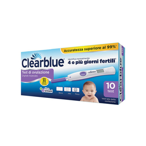 Test di ovulazione clearblue digitale avanzato 10 pezzi