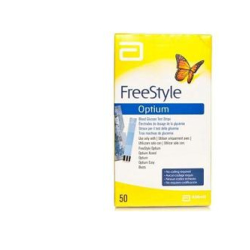 Strisce misurazione glicemia freestyle optium test strips 50 pezzi senza calibrazione