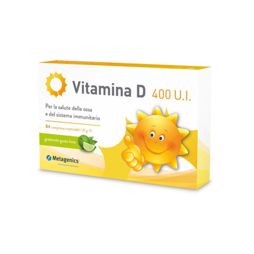 Vitamina d 400 ui 84 compresse masticabili gusto lime