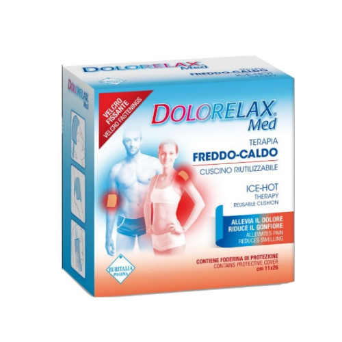 Dolorelax ice hot cuscino riutilizzabile con velcro fissante 11x26 cm