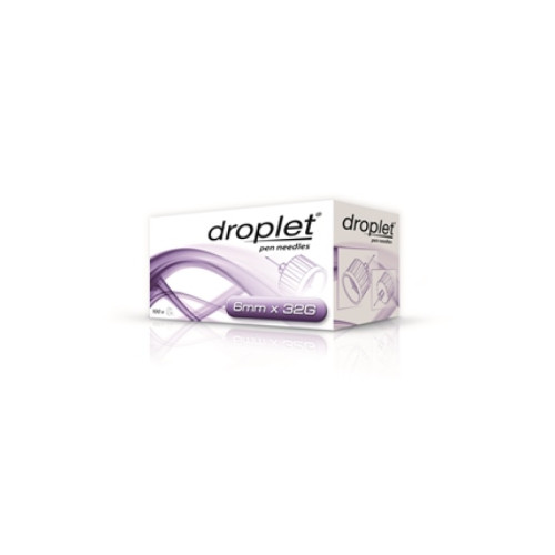 Ago per penna da insulina droplet 32 gauge 6 mm 100 pezzi
